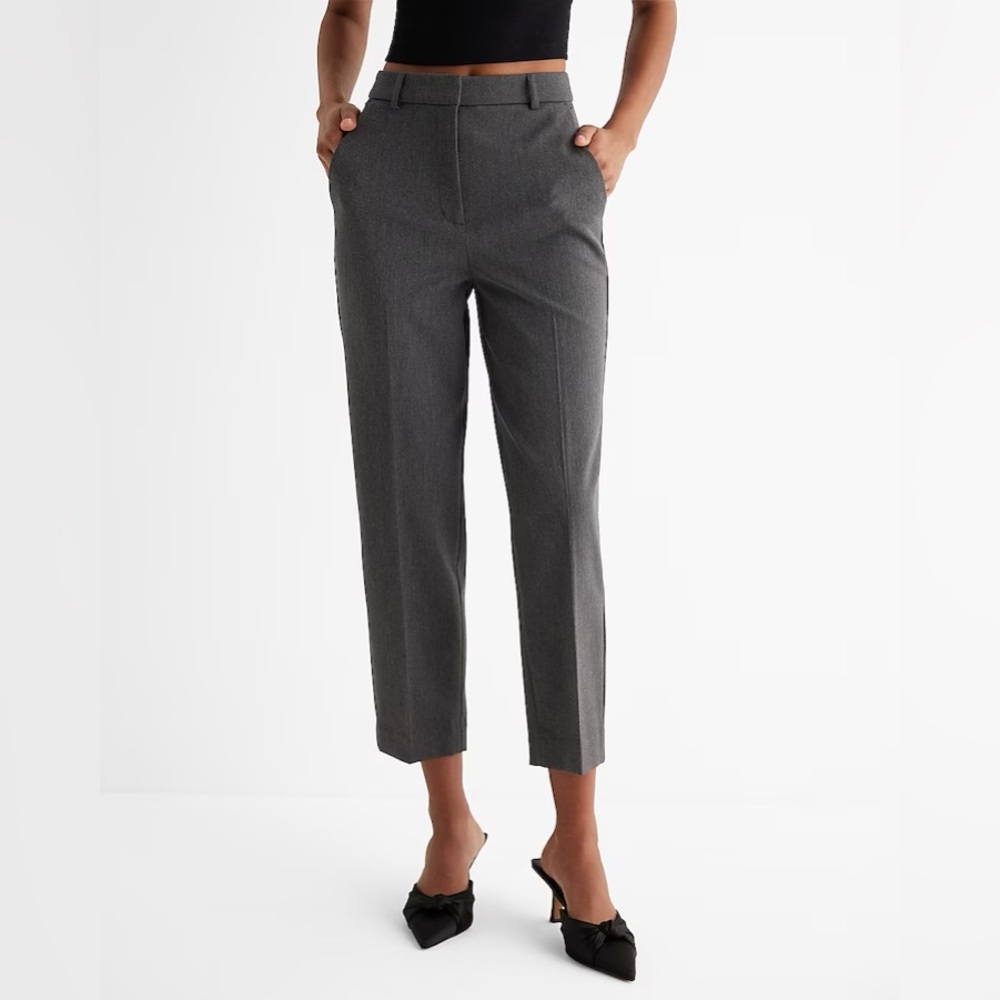 Express Editor Super High Waisted Straight Ankle Pant